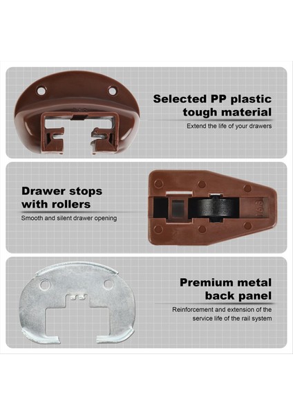 10 Set Yedek Çekmece Track Slayt Kiti Track Çekmece Kılavuzları Mobilya Parçaları Şifoniyer Hutches ve Güncellik Çekmecesi Için (Yurt Dışından) indirimleri