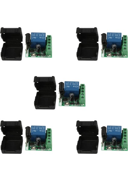 5x Dc 12V 1ch 433MHZ Evrensel Kablosuz Uzaktan Kumanda Anahtarı Rf Röle Alıcı 433 Mhz Verici Düğmesi Modülü Dıy (Yurt Dışından)