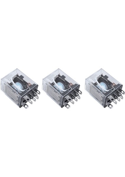 3x JQX-13F Ly2 Ac 24V 8 Pimli Dpdt Kırmızı LED Elektromanyetik Röl (Yurt Dışından)