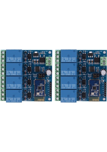 2x 12V 4ch Uzaktan Kumanda Anahtarı Bluetooth Röle Modülü Android Mobil Motor LED Işık Dıy Kit (Yurt Dışından)