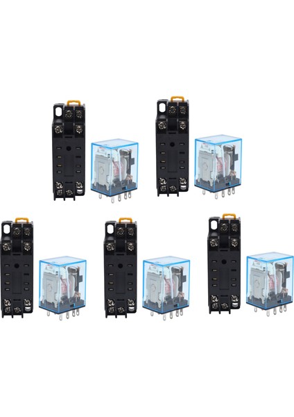 5x 220/240V Ac Dpdt Güç Rölesi MY2NJ 8 Pin Soket Tabanlı (Yurt Dışından)