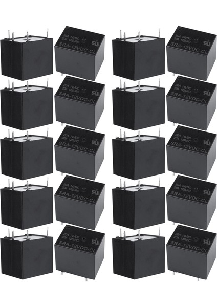 Songle 100 Pcs Rölesi 5 Pin Spdt SRA-12VDC-CL Dc 12V Boıl 20A Universal Pcb Yeni Siyah (Yurt Dışından)