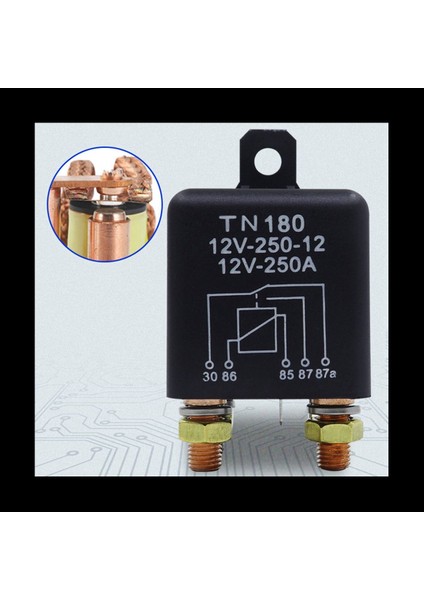 2x Araba Rölesi 12V 250A Sürekli Tip Güçlü Motosiklet Pil Kontrol Anahtarı Terminal Otomotiv Başlangıç Rölesi (Yurt Dışından) modelleri
