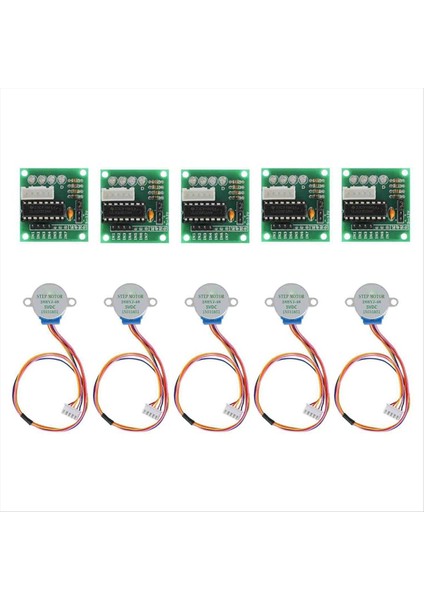 5pcs 5V Step MOTOR+ULN2003 5 Telli 4 Fazlı/step Motor Sürücü Kartı (Yurt Dışından) fırsatları