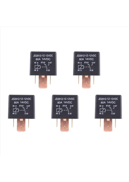 5x 80A Dc 12V 5 Pin Dıy Güç Rölesi Araç Kamyon Aracı (Yurt Dışından)