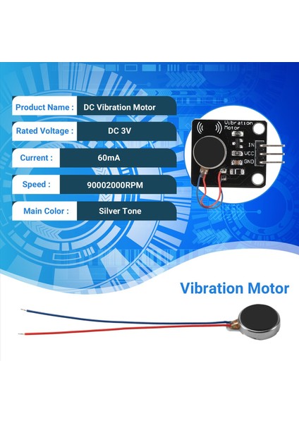 Dc 3V 60MA 9000 +/- 2000RPM Telefon Para Para Düz Titreşimli Titreşim Motoru (Yurt Dışından) fırsatları