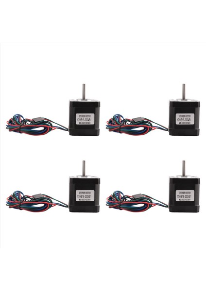4x Nema 17 Step Motor 48MM NEMA17 Motor 42BYGH 2A 4 Lead (17HS19-2004S1) Motor 1m Kablo 3D Yazıcı Cnc Xyz Motor (Yurt Dışından)