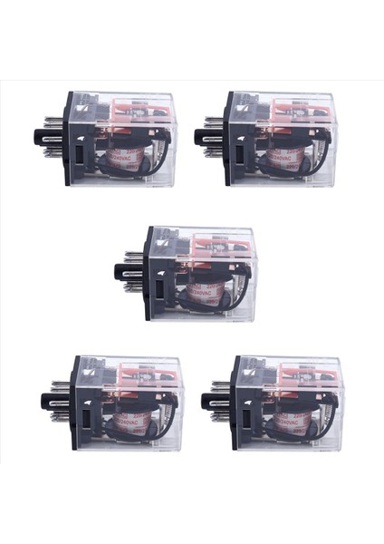 5x Ac 220V/230V Voltajı Pcb Güç Rölesi 8 Pıns Dpdt 2no 2nc MK2P-1 (Yurt Dışından)