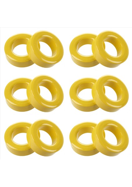12 Adet 33MM x 19MM x 11MM Sarı Beyaz Demir Çekirdek Ferrit Halkalar Toroid (Yurt Dışından)