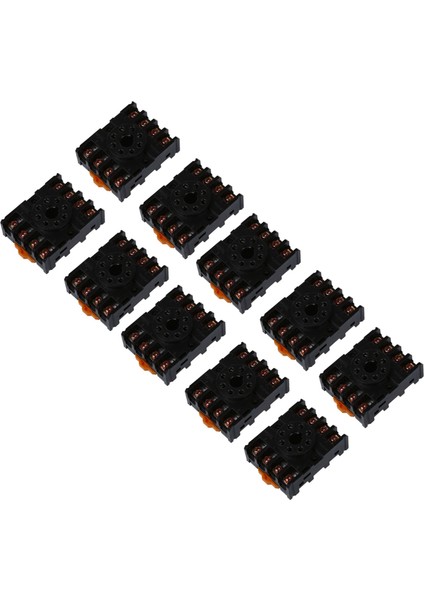 10X Yeni 8 Yuvarlak Pin 8 Pimli PF083A Röle Base Soketi (Yurt Dışından)