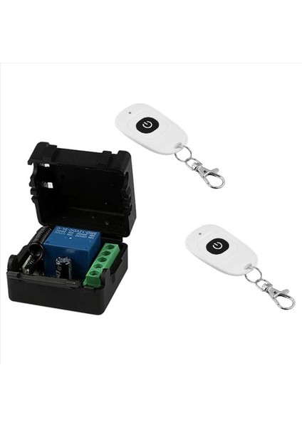 Dc 12V Tek Kanallı Röle Modülü Evrensel Kablosuz Anahtar Rf Röle Alıcı + 2 Uzaktan Kumanda Verici Dıy Kiti (Yurt Dışından)