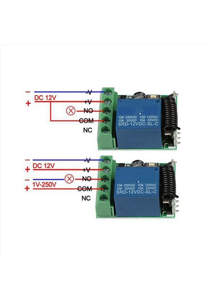 Dc 12V Tek Kanallı Röle Modülü Evrensel Kablosuz Anahtar Rf Röle Alıcı + 2 Uzaktan Kumanda Verici Dıy Kiti (Yurt Dışından) indirimleri