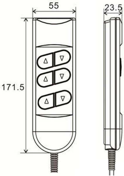 2x Elektrik Geri Yatık Sandalyeleri Denetleyici 6 Düğme 5 Pin El Anahtarı (Yurt Dışından) fiyatları