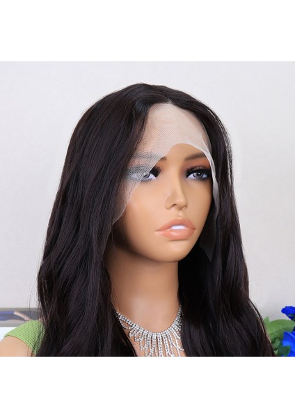 Koyu Kahverengi Su Dalgalı Yoğun Tül Peruk indirimleri