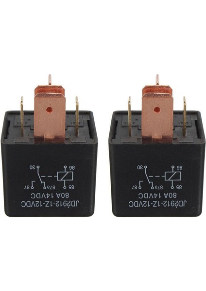 2x 80A Dc 12V 5 Pin Dıy Güç Rölesi Otomobil Kamyonu Aracı (Yurt Dışından)