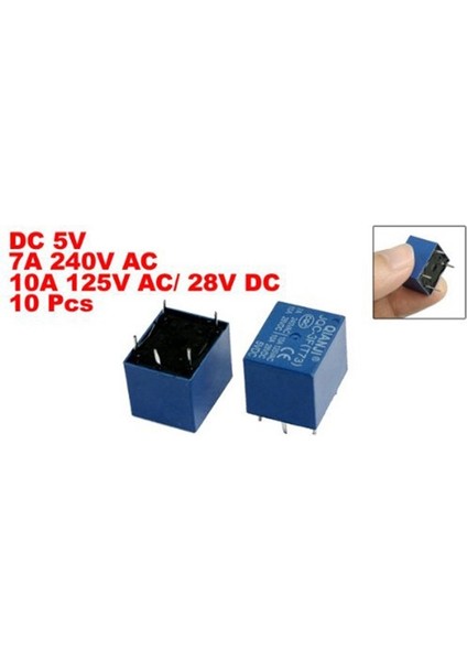 10 Pcs Dc 5V 7A 240VAC 10A 125VAC/28VDC 5 Pıns Spst Güç Röle Jqc-3f (Yurt Dışından) fiyatları