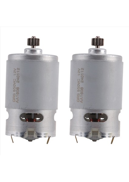 Elektrikli Matkap Tornavidası Için Iki Vitesli 12 Diş ve Tork Şanzımanı ile 2x RS550 12V Dc Motor Dıy Elektrikli Alet Kiti (Yurt Dışından)