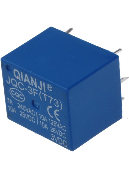 10 x Dc 3V 10A/125V Ac 10A/28V Dc 5 Pıns Spst Güç Rölesi Jqc-3f (Yurt Dışından) fırsatları