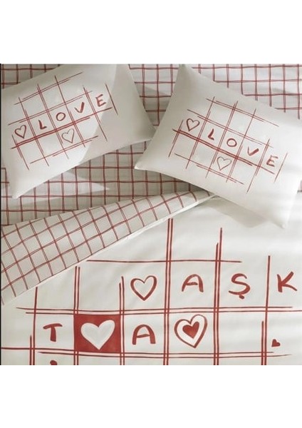 Glow Parlayan Çift Kişilik Nev Takımı Romenta Kırmızı fırsatları