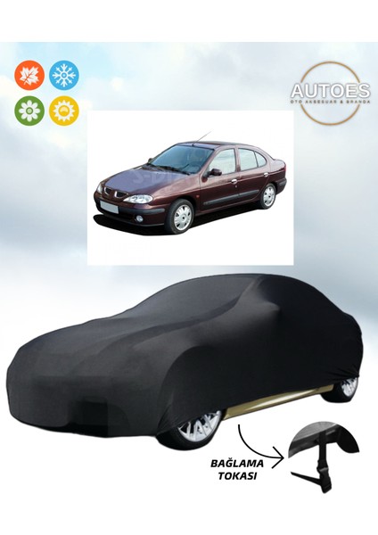 Renault Megane 1 Sedan Branda Lüx Kalite Araba Brandası,oto Branda Alttan Bağlantı Tokalı Siyah