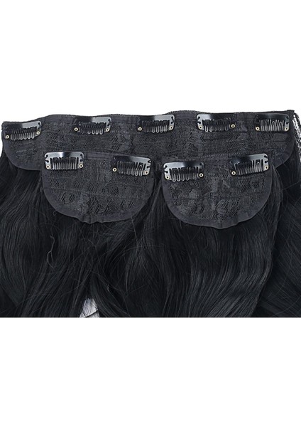 Fiber Sentetik Dalgalı Yarım Ay + 2 Yan Çıt Çıt / Siyah fiyatları