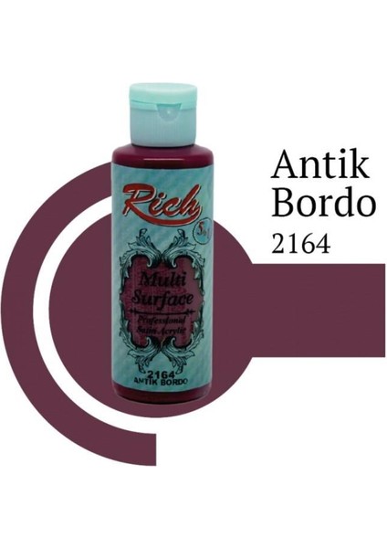 Riculti Surface 2164 Antik Bordo Akrilik Boya 120 cc