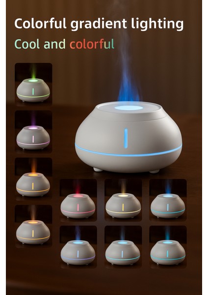 Masaüstü Hava Nemlendirici Volkanik Görünümlü Kablolu Rgb Işık Sessiz Dekoratif Hava Nemlendirici fiyatları