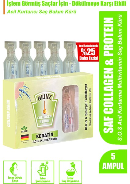 Yıpranmış Saçlar Için Şok Bakım & Saç Vitamini 5li Ampul fırsatları