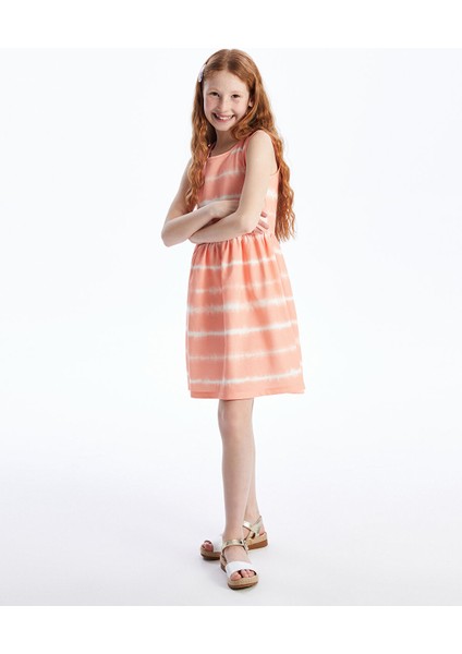 Yeni Sezon Bisiklet Yaka Batik Desenli Kız Çocuk Elbise fiyatları