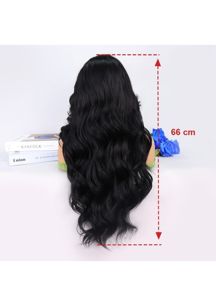 Siyah Dalgalı Uzun Boy Tül Peruk indirimleri