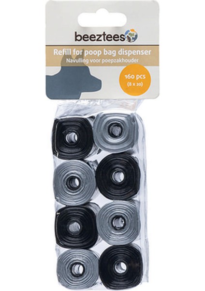 Yzlal Beeztees Köpek Dışkı Toplama Poşeti, Siyah Gri, 8X20ADET fırsatları