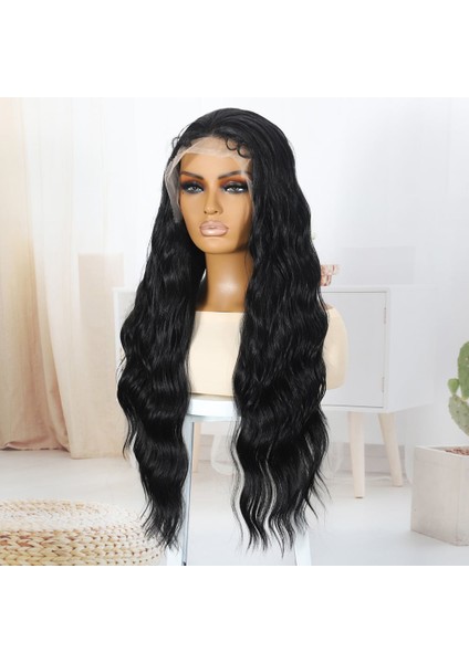 Siyah Bebek Saçlı Fiber Sentetik Tül Peruk fırsatları