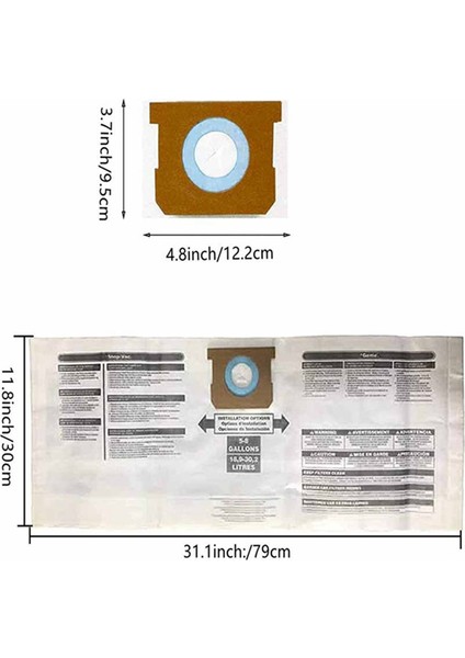 Shop Vac 5-8 Galon Beyaz Tek Katmanlı Elektrikli Süpürge Aksesuarları Kağıt Torba Filtre Toz Torbası Için Uygundur (Yurt Dışından) modelleri