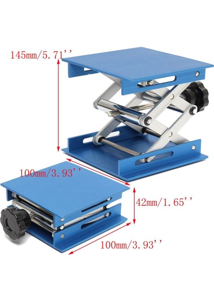 2pcs 4 Inç Alüminyum Alaşım Laboratuvar Jak Makas Asansör Platformu / Katlanabilir Kaldırma Masası Pedi Yükseklik Kontrolü (Yurt Dışından) fırsatları
