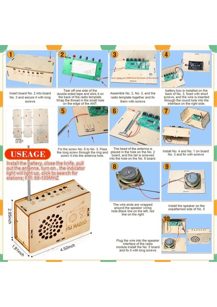 4 Set Ahşap Bulmaca Diy Zanaat Kiti Hoparlör Radyo Gramofon Projektör Lehimleme Uygulaması Diy Kitler (Yurt Dışından) fiyatları