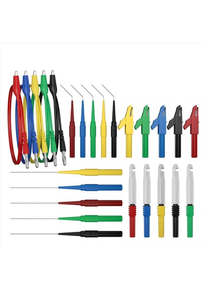 Dijital Multimetre Test Kurşun Kiti Timsah Klipsi Test Probu Geri Problu 4mm Muz Fişine (Yurt Dışından)