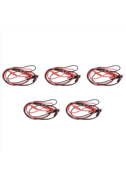 5x 1m Uzunluğunda Timsah Klipsinden Multimetre Için Muz Fiş Test Kablosu Çifti (Yurt Dışından)