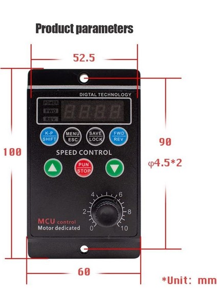 220V Tek Fazlı Giriş Üç Fazlı Çıkış Motor Sürücü Frekans Dönüştürücü Dört Hanlı Dijital Ekran T13-400W-H (Yurt Dışından) fiyatları