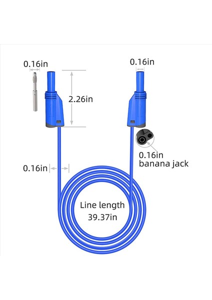 15PCS Muz Fiş Silikon Test Kurşunları 4 mm Tamamen Yalıtılmış Güvenlik Örtüslü Istiflenebilir Muz Tapı Uzantı Kablosu (Yurt Dışından) modelleri