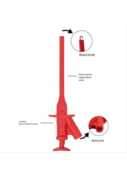 2 Pcs Izolasyon Patlandırma Probu Otomatik Tamir Multimetre Test Klipsi Aracı Yay Yükli Kurşunlar 4mm Fişini Bağlayabilir (Yurt Dışından) fırsatları