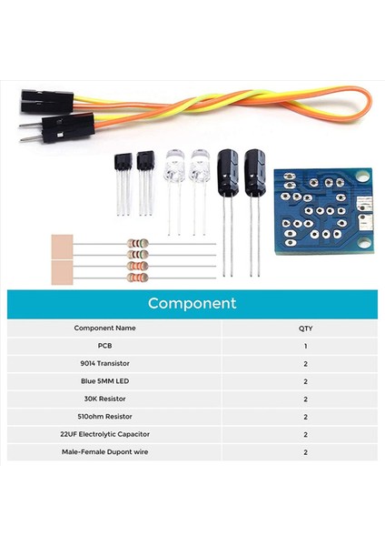 20 Parçalı Set 5mm LED Flash Dıy Kiti Başlangıç Kiti Pcb Devre Kaynak Becerileri Öğrenme Eğitim Kiti (Yurt Dışından) modelleri
