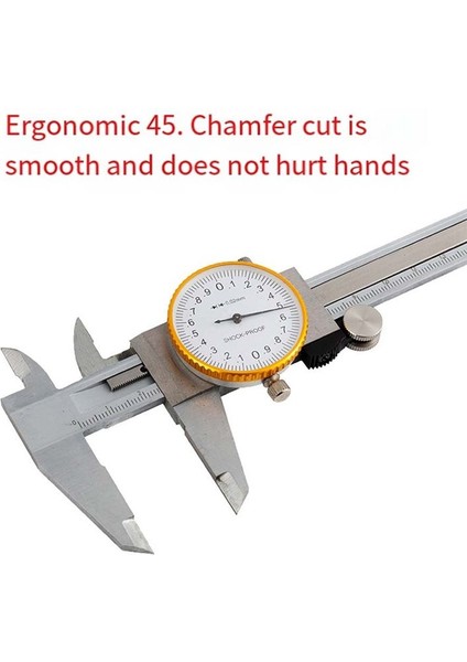 0 02MM Hassasiyetli Çift Yönlü Şok Geçirmez Kadran Kaliperler 150HEIGHT Çapı Ölçüm Vernier Kaliperler (Yurt Dışından) fiyatları