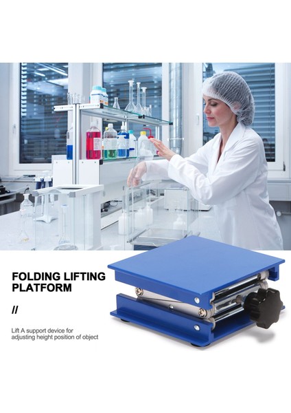 4 Inç Alüminyum Alaşımlı Laboratuvar Jak Makas Asansör Platformu / Katlanabilir Kaldırma Tablosu Pedi Yükseklik Kontrolü Fiziksel Kimyasal Biyolojik Deneyler Için Ideal (Yurt Dışından) fiyatları
