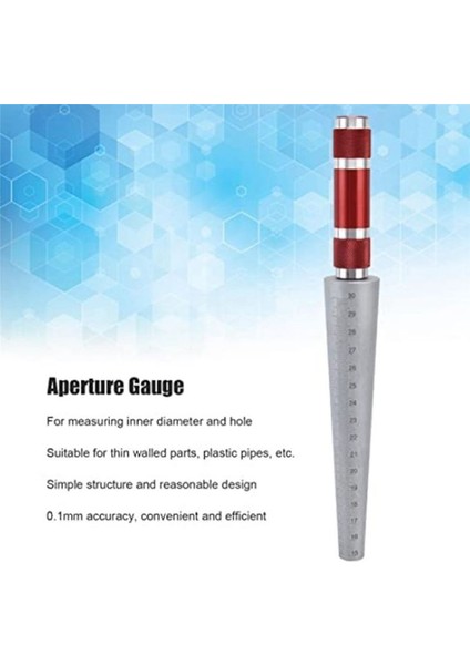 Feeler Ölçer Kaynak Konik Ölçer -Inner Çapı 15-30MM Konik Konik Gösterge Kaynak Deliği Deliği Gage Cetvel Ölçüm Aracı (Yurt Dışından) fırsatları