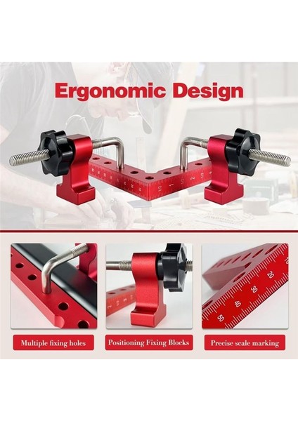 90 Derece Kelepçe Köşe Kelepçesi - Ahşap Işlemesi Için Sağ Açı 4 Pack 5 5 Inç Alüminyum Alaşım Köşe Kelepçesi Ahşap Çalışma Aletleri (Yurt Dışından) fiyatları