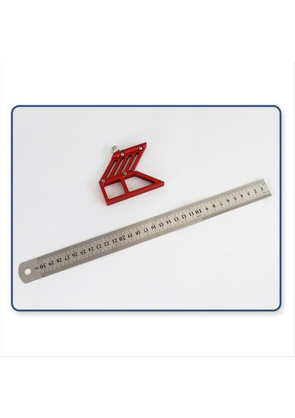 45/90 Derece Dik Açılı Çizgi Gösterge Carpenter Center Bulucu Marangozluk Alüminyum Merkezi Scribing Cetvel (Yurt Dışından) modelleri