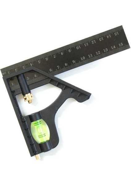 150MM Çok Fonksiyonlu Kombine Kare Cetvel Hareketli 45 Derecelik Sağ Açılı Koltuk Değneği Ölçüm Aracı (Yurt Dışından)