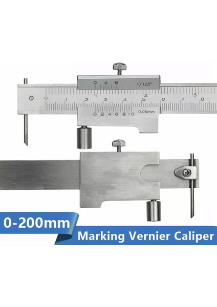 Kaliper Işaretleme Vernier Caliper 0-200MM 0 05MM Paslanmaz Çelik Paralel Işaretleme Vernier Işaretleme Göstergesi Ölçüm Aracı (Yurt Dışından) fırsatları