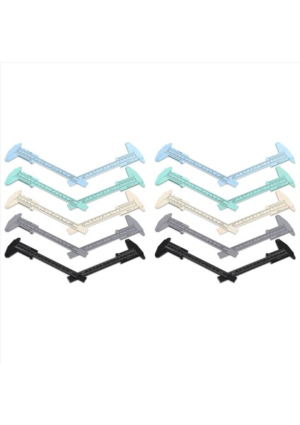 20 Adet 150 mm Mini Plastik Kaliper Vernier Kaliper Çift Ölçekli Sürgülü Gösterge Ölçüm Aracı Öğrenci Ofisi Için 5 Renk (Yurt Dışından)