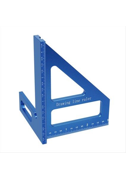 Carpenter Meydanı Alüminyum Çiftçilik Üçlü Cetvel Hassas Delik Scriber Ahşap Işleme Meydanı Prestor 45/90 Derece Mavisi (Yurt Dışından)